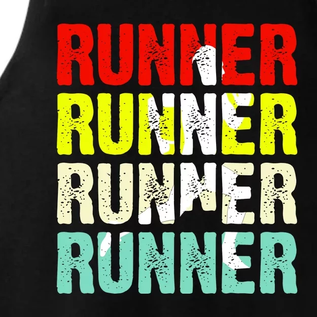 Runner Running Marathoner Retro Vintage Ladies Tri-Blend Wicking Tank