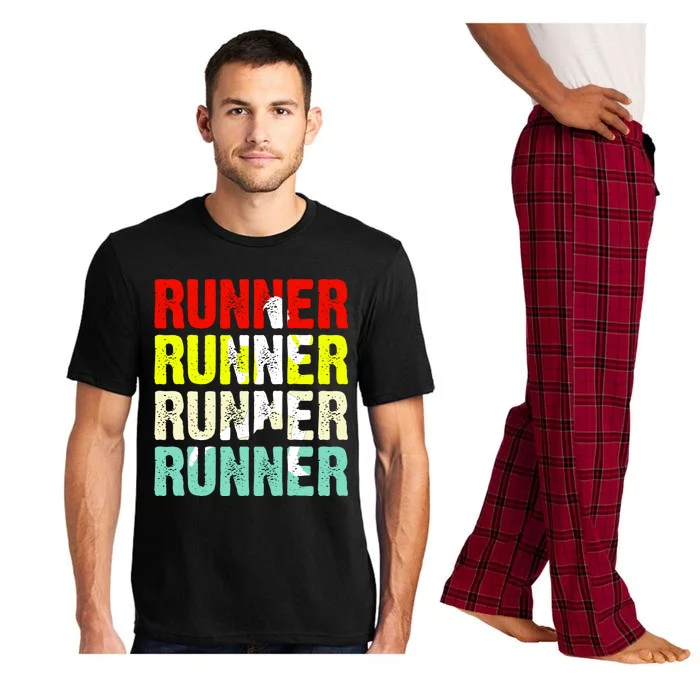 Runner Running Marathoner Retro Vintage Pajama Set