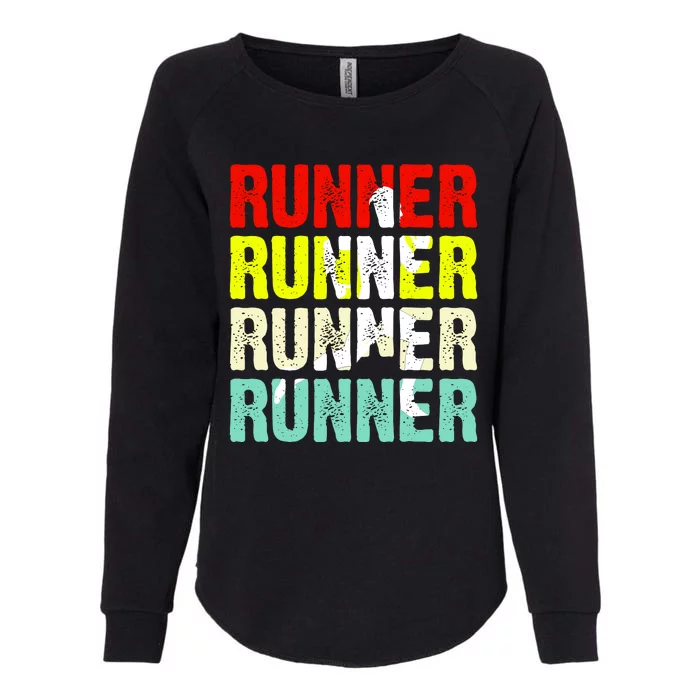 Runner Running Marathoner Retro Vintage Womens California Wash Sweatshirt