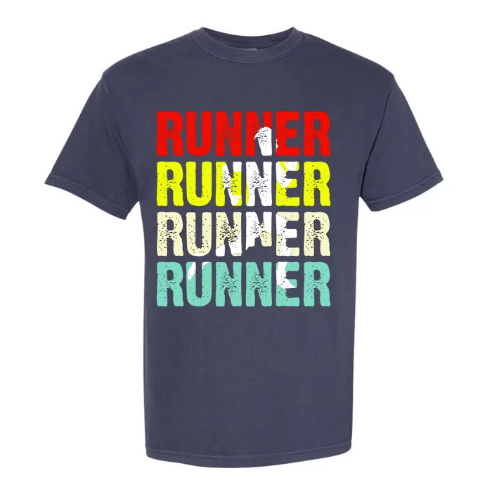 Runner Running Marathoner Retro Vintage Garment-Dyed Heavyweight T-Shirt