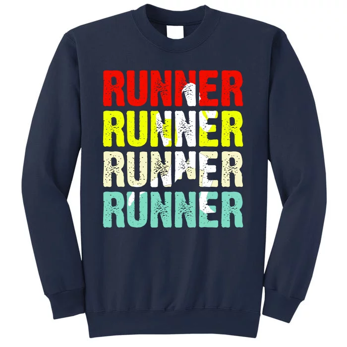 Runner Running Marathoner Retro Vintage Sweatshirt