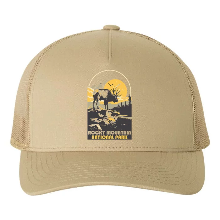 Rmnp Rocky Mountain National Park Elk Colorado Yupoong Adult 5-Panel Trucker Hat