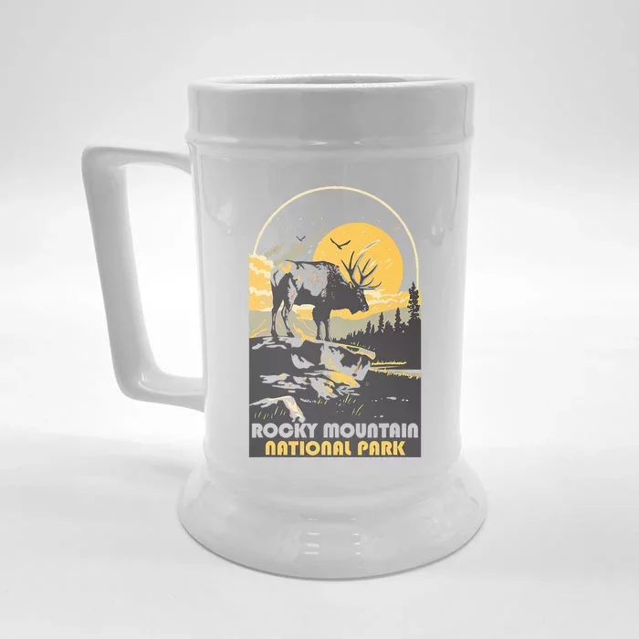 Rmnp Rocky Mountain National Park Elk Colorado Front & Back Beer Stein