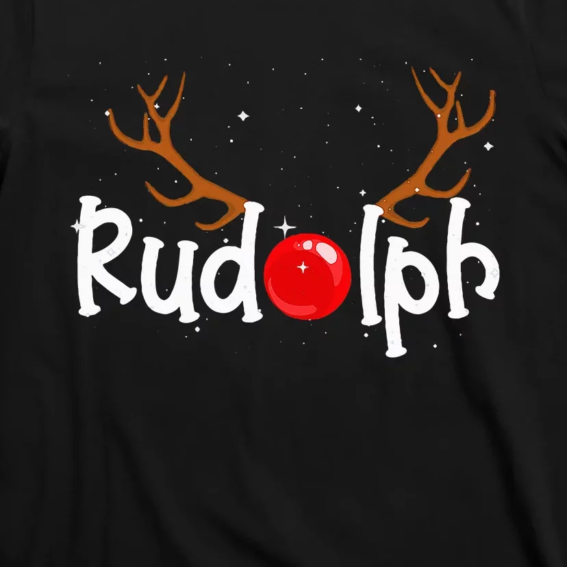 Rudolph Red Nose Reindeer Christmas Funny T-Shirt