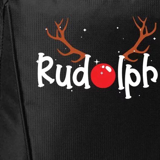 Rudolph Red Nose Reindeer Christmas Funny City Backpack