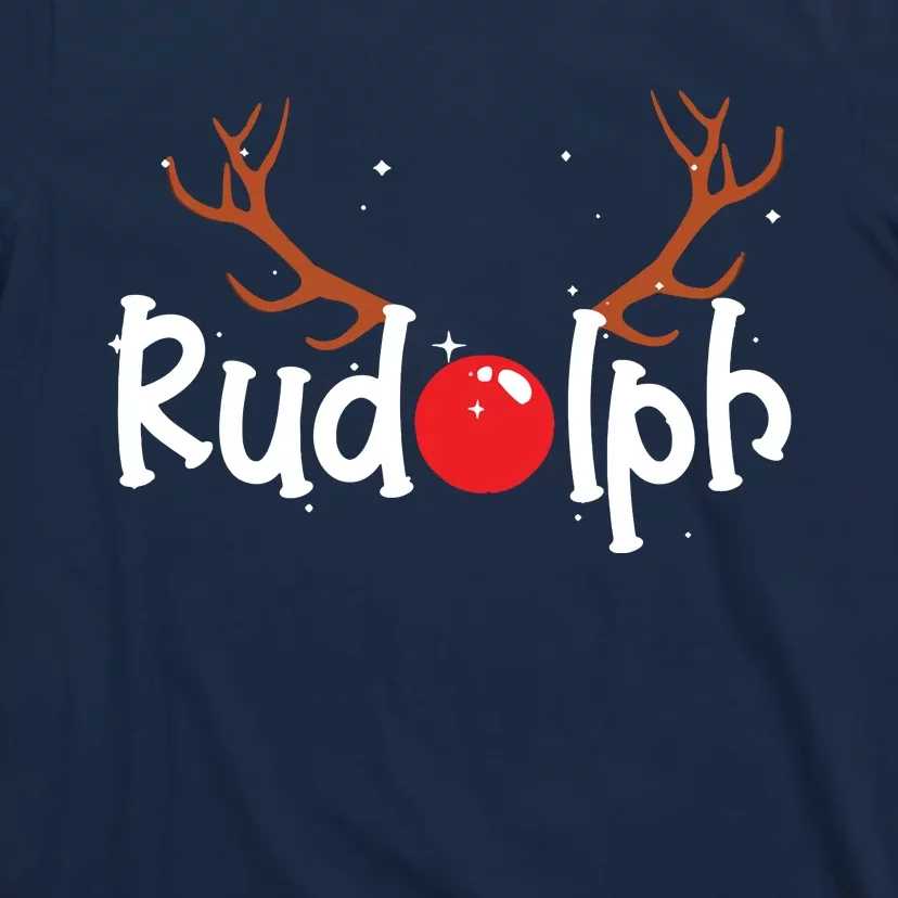 Rudolph Red Nose Reindeer Christmas Funny T-Shirt