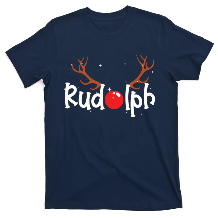 Rudolph Red Nose Reindeer Christmas Funny T-Shirt