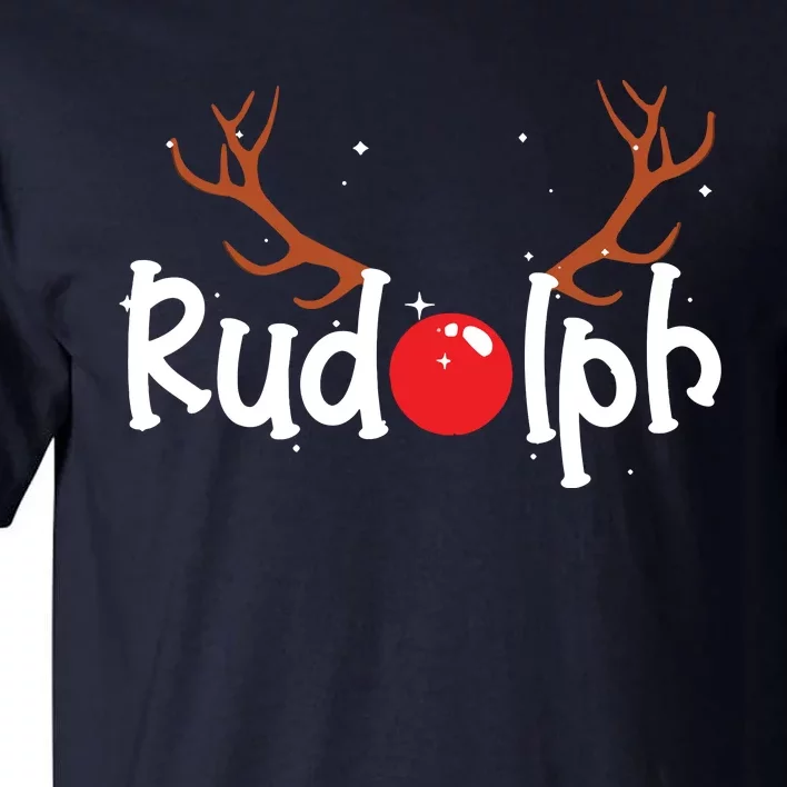 Rudolph Red Nose Reindeer Christmas Funny Tall T-Shirt