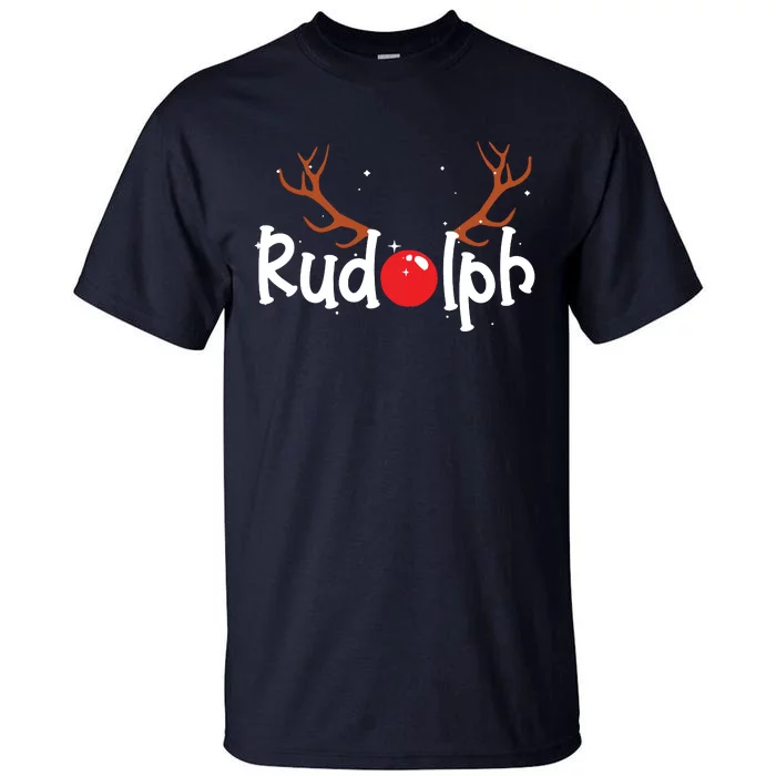 Rudolph Red Nose Reindeer Christmas Funny Tall T-Shirt