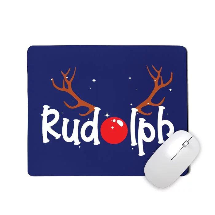 Rudolph Red Nose Reindeer Christmas Funny Mousepad