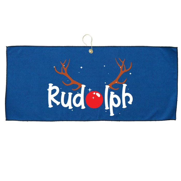 Rudolph Red Nose Reindeer Christmas Funny Large Microfiber Waffle Golf Towel