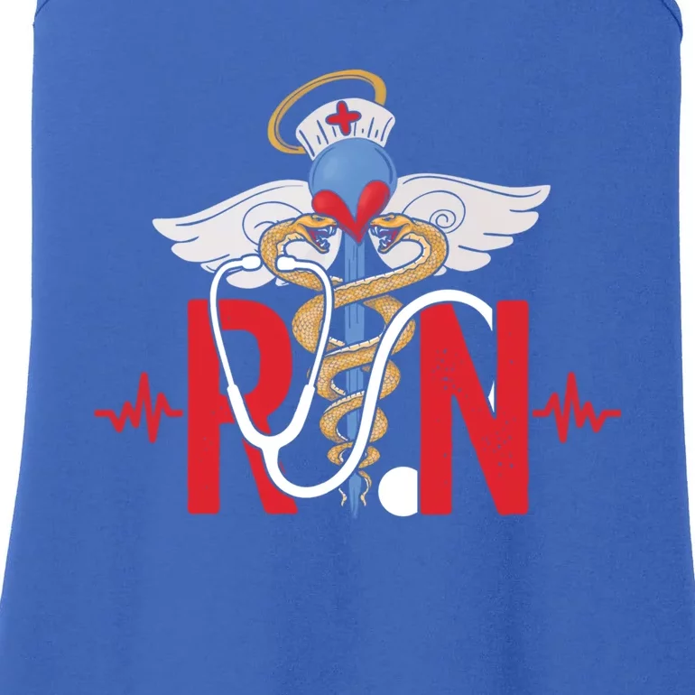 Rn Registered Nurse Heartbeat Nursing Graduation Gift Ladies Essential Tank