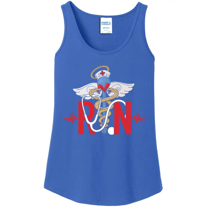 Rn Registered Nurse Heartbeat Nursing Graduation Gift Ladies Essential Tank