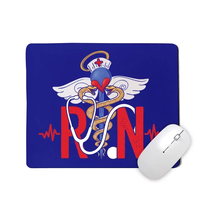 Rn Registered Nurse Heartbeat Nursing Graduation Gift Mousepad