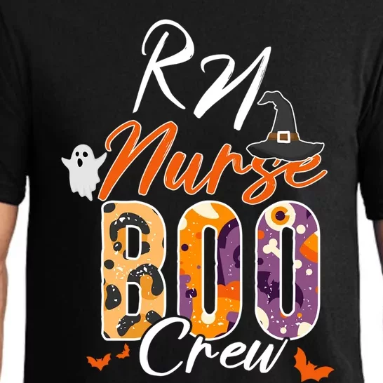 Rn Registered Nurse Boo Crew Funny School Cafeteria Squad Gift Pajama Set