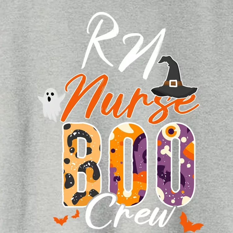 Rn Registered Nurse Boo Crew Funny School Cafeteria Squad Gift Women's Crop Top Tee