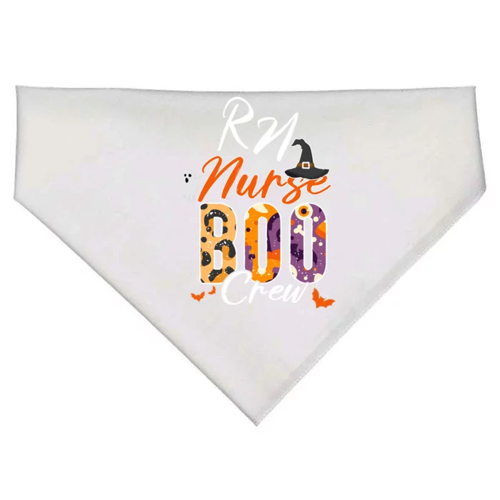 Rn Registered Nurse Boo Crew Funny School Cafeteria Squad Gift USA-Made Doggie Bandana