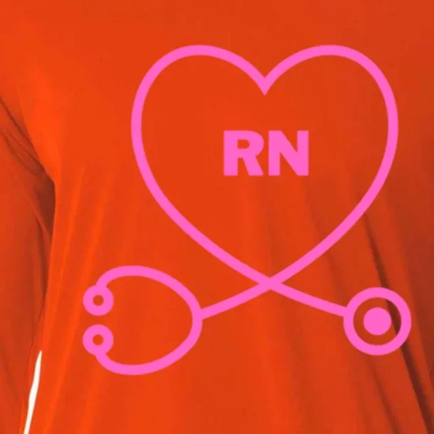 Rn (Registered Nurse) Heart Of A Nurse Collection Gift Cooling Performance Long Sleeve Crew