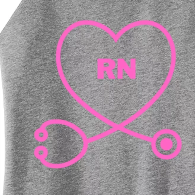 Rn (Registered Nurse) Heart Of A Nurse Collection Gift Women’s Perfect Tri Rocker Tank