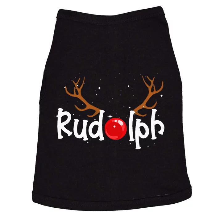 Rudolph Red Nose Reindeer Christmas Funny Doggie Tank