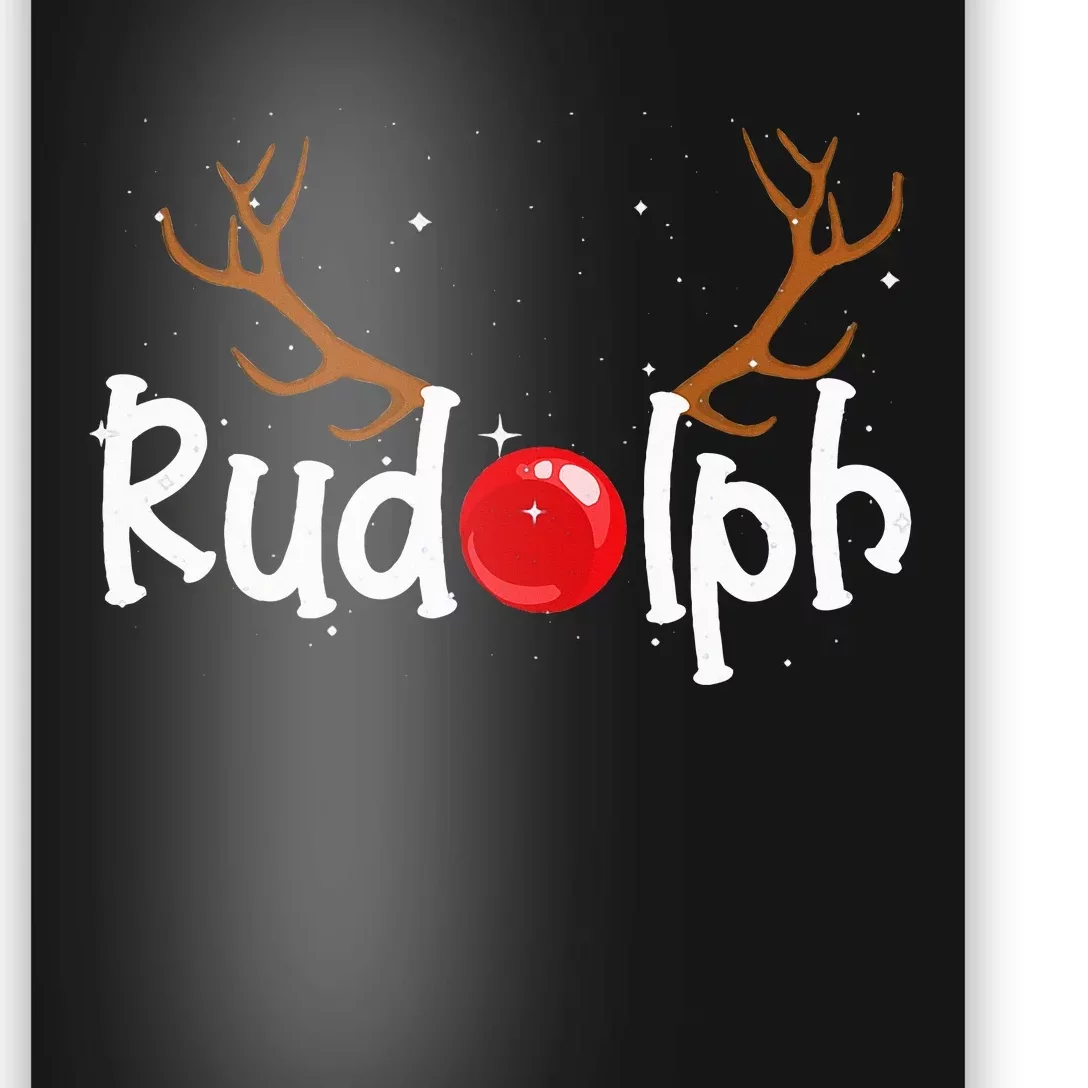 Rudolph Red Nose Reindeer Christmas Funny Poster