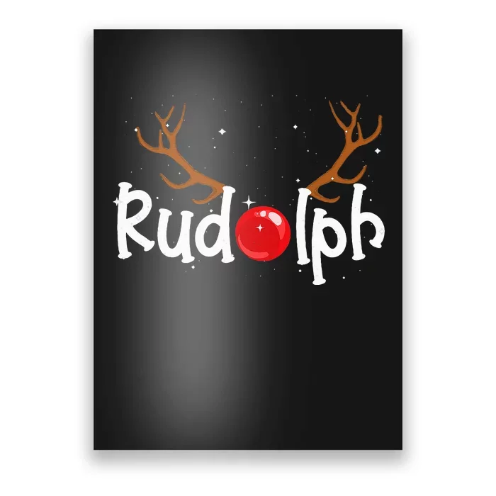 Rudolph Red Nose Reindeer Christmas Funny Poster