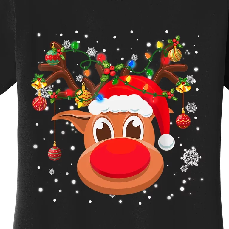 RUDOLPH Red Nose Reindeer TShirt Santa Christmas TShirt Women's T-Shirt