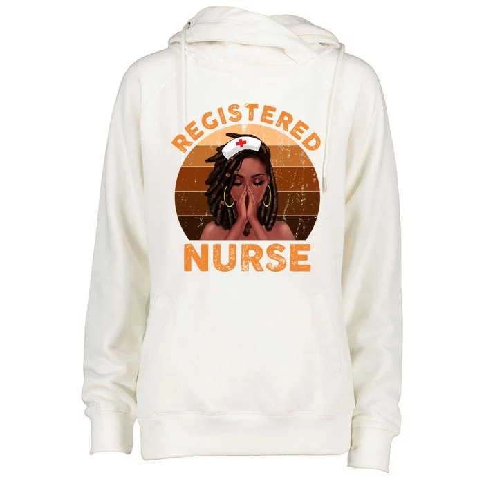 Retro Registered Nurse Black Magic Black History Month Gift Womens Funnel Neck Pullover Hood