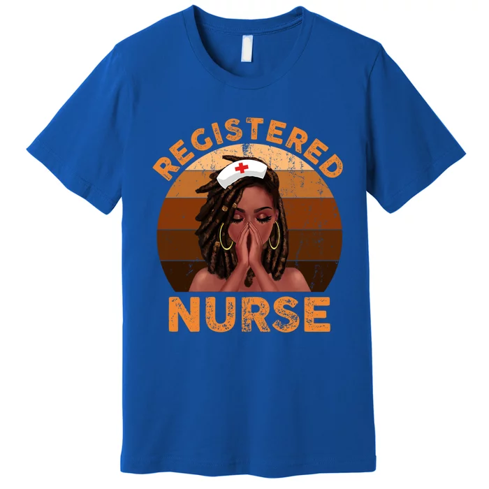 Retro Registered Nurse Black Magic Black History Month Gift Premium T-Shirt