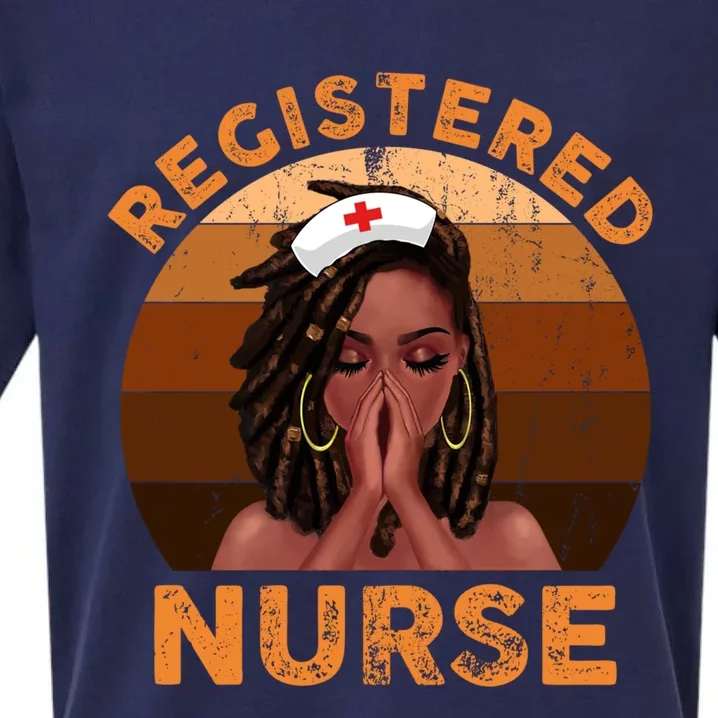 Retro Registered Nurse Black Magic Black History Month Gift Sueded Cloud Jersey T-Shirt