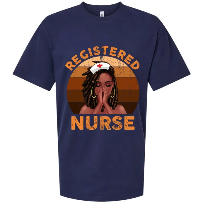 Retro Registered Nurse Black Magic Black History Month Gift Sueded Cloud Jersey T-Shirt