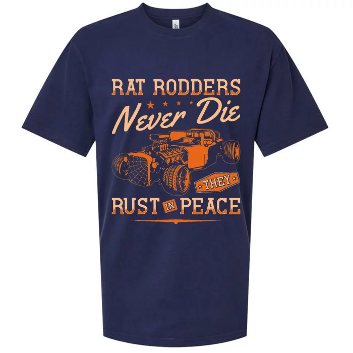 Rat Rodders Never Die Vintage Rat Rod Sueded Cloud Jersey T-Shirt