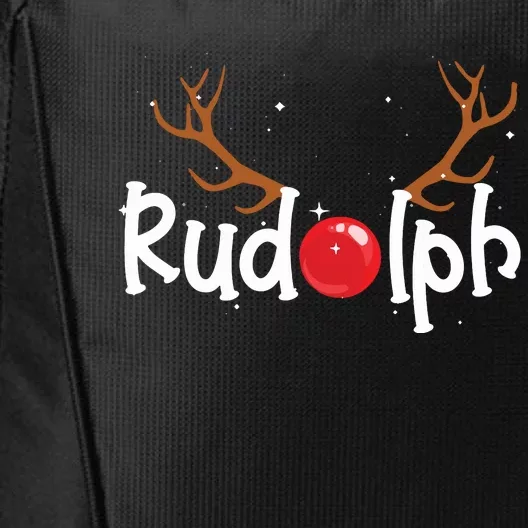 Rudolph Red Nose Reindeer Christmas Funny City Backpack