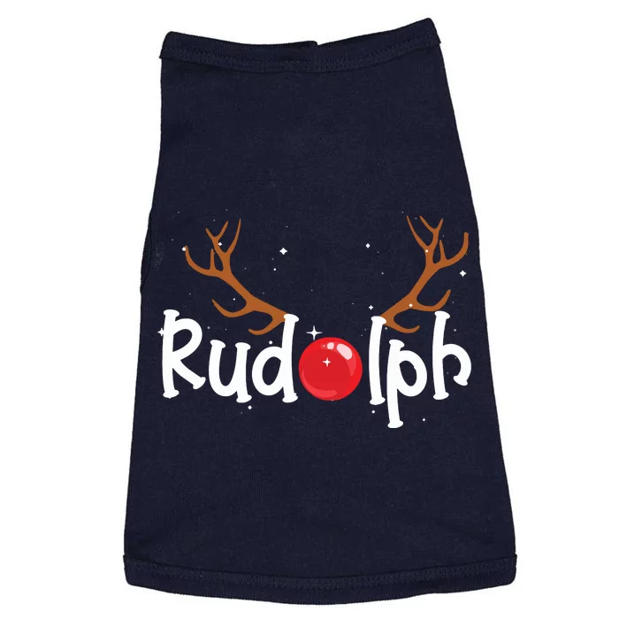 Rudolph Red Nose Reindeer Christmas Funny Doggie Tank