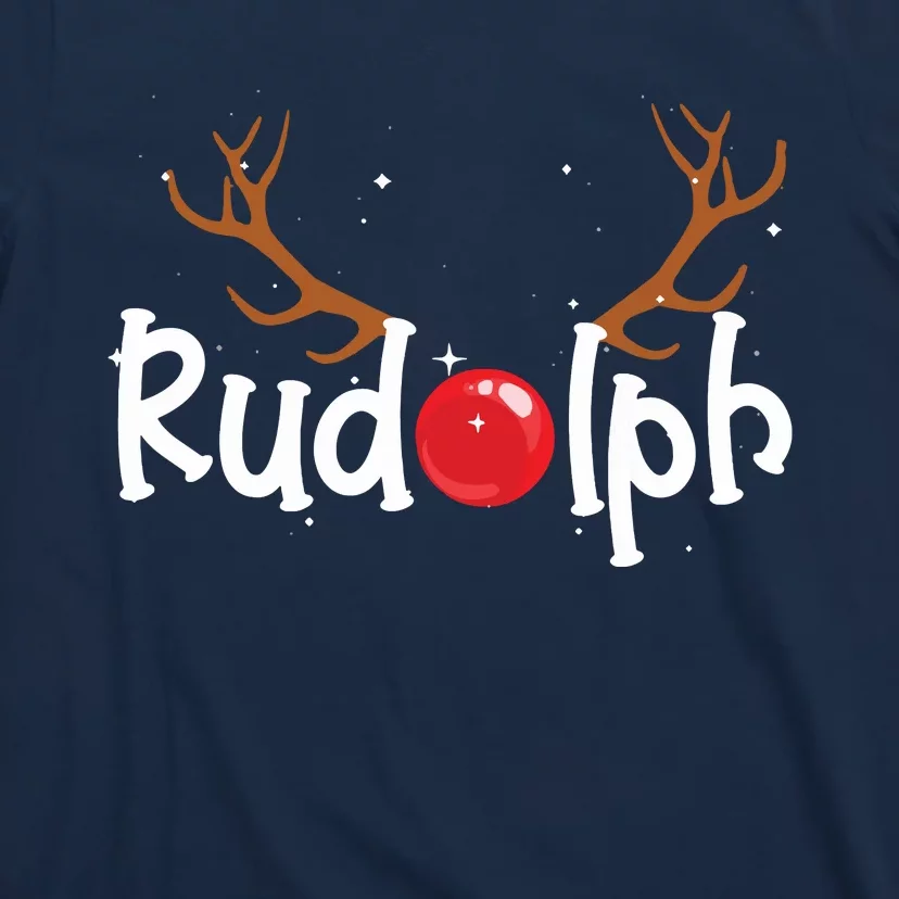 Rudolph Red Nose Reindeer Christmas Funny T-Shirt