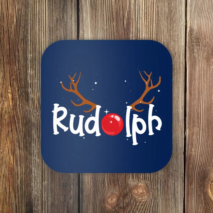 Rudolph Red Nose Reindeer Christmas Funny Coaster