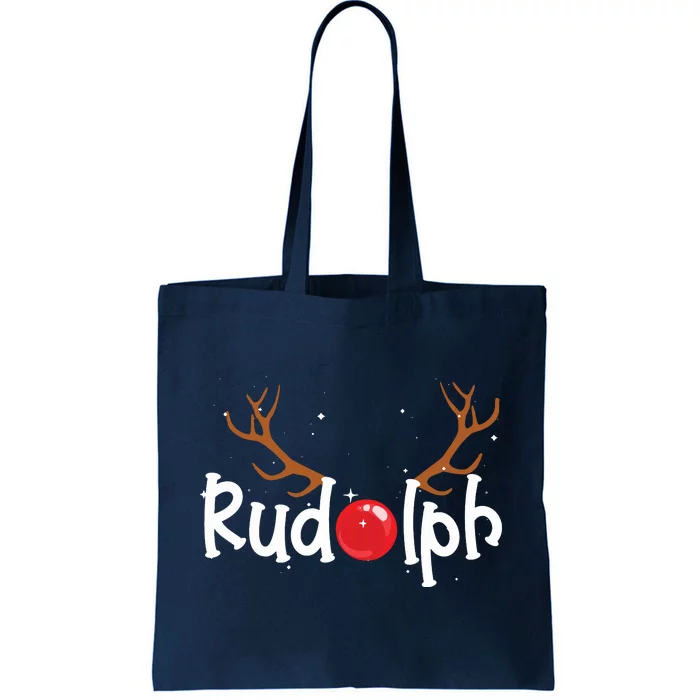 Rudolph Red Nose Reindeer Christmas Funny Tote Bag