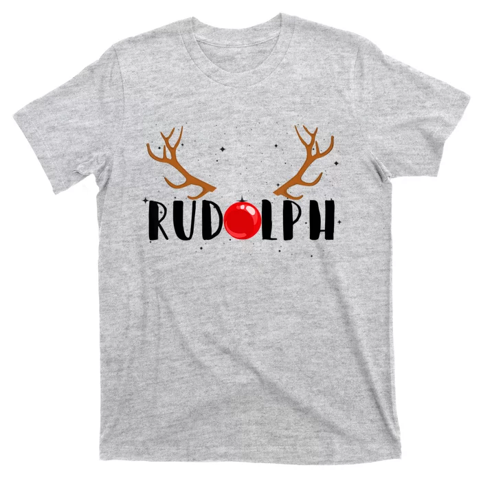 Rudolph Red Nose Reindeer Christmas Xmas T-Shirt