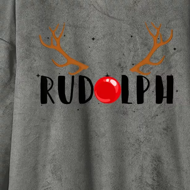 Rudolph Red Nose Reindeer Christmas Xmas Hooded Wearable Blanket