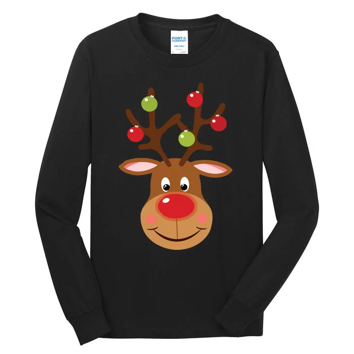 Rudolph Red Nose Reindeer Santa Christmas Tall Long Sleeve T-Shirt