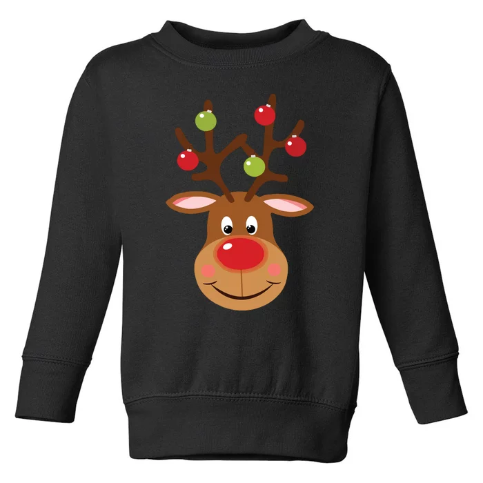 Rudolph Red Nose Reindeer Santa Christmas Toddler Sweatshirt