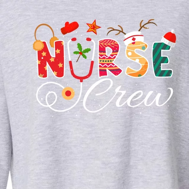 Rn Rescue Nurse Crew Funny Ugly Christmas Sweater Nursing Gift Cropped Pullover Crew