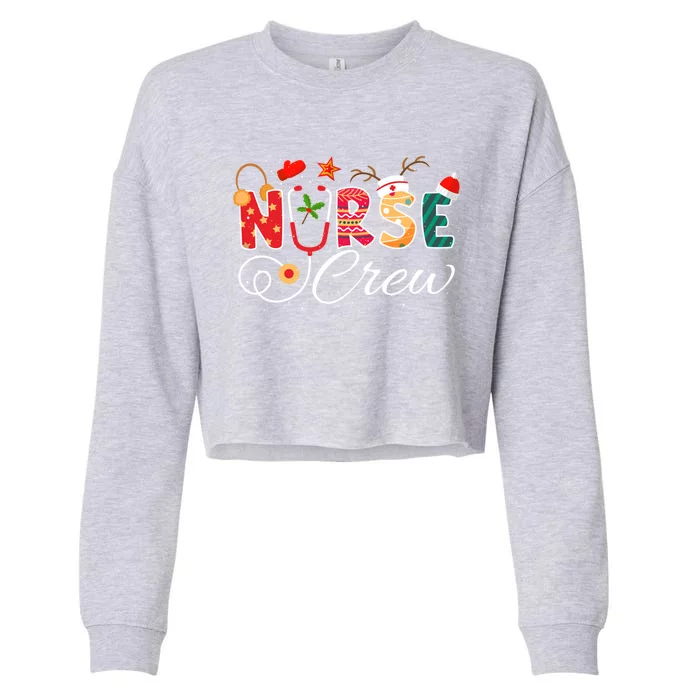 Rn Rescue Nurse Crew Funny Ugly Christmas Sweater Nursing Gift Cropped Pullover Crew