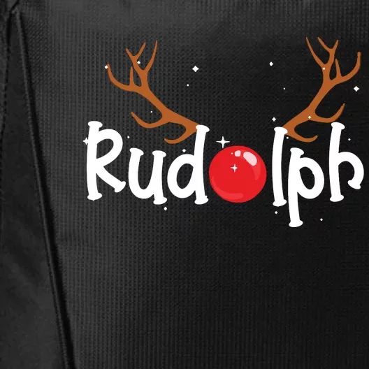 Rudolph Red Nose Reindeer Christmas Funny City Backpack