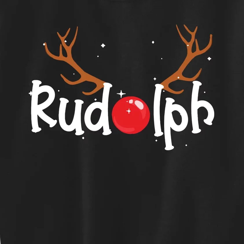 Rudolph Red Nose Reindeer Christmas Funny Kids Sweatshirt