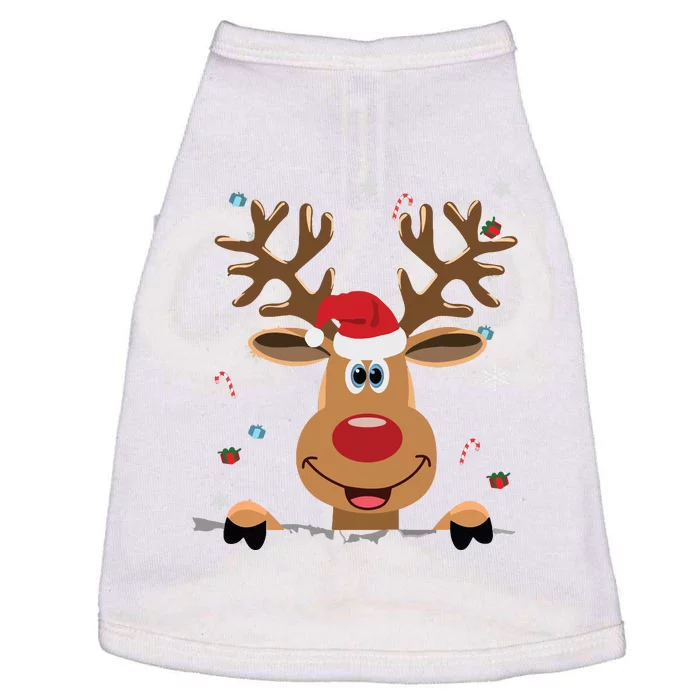 Rudolph Red Nose Reindeer Santa Christmas Doggie Tank