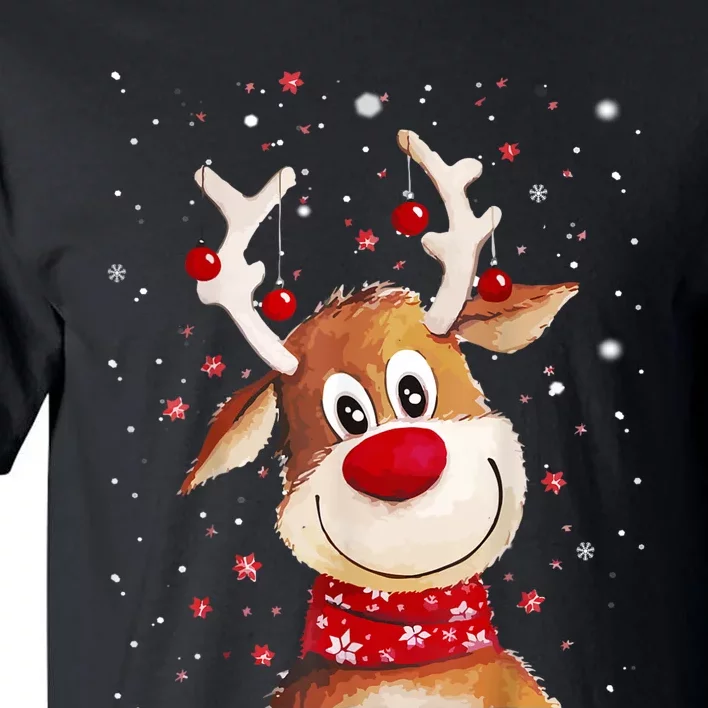 Rudolph Red Nose Santa ClausS Reindeer Tall T-Shirt