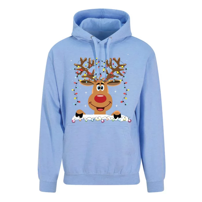 Rudolph Red Nose Reindeer Santa Christmas Unisex Surf Hoodie