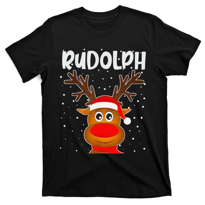 Rudolph Red Nose Reindeer Santa Christmas T-Shirt