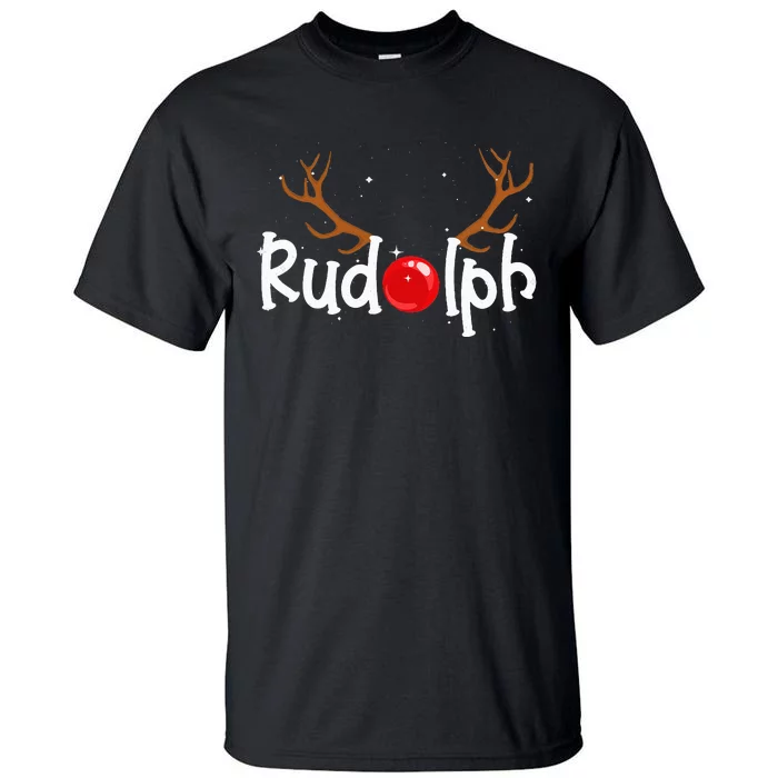 Rudolph Red Nose Reindeer Christmas Funny Tall T-Shirt